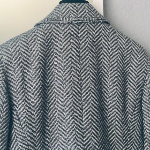 HP! ๐ CHANEL Blue Tweed Jacket Mid-length Coat FR 36 - Picture 7 of 11